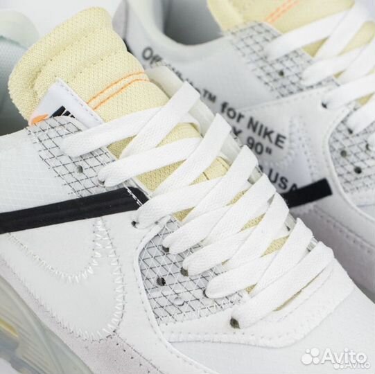 Nike air max 90 off white 41-45 мужские кроссовки