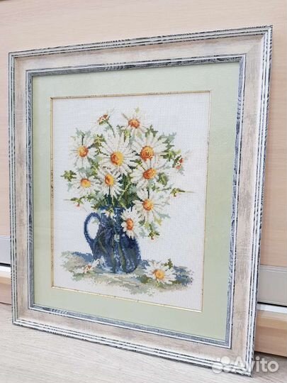 Картина крестиком, в раме, 4045 см