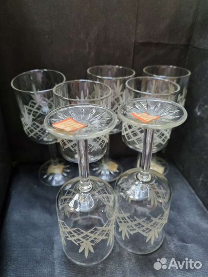 Хрустальные рюмки, СССР. 7 шт. Состояние новых