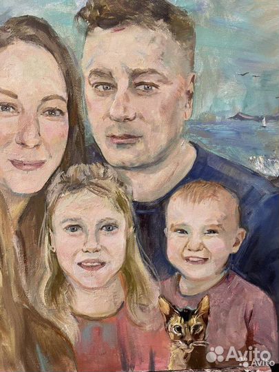 Портрет по фото, картина роспись стен на заказ