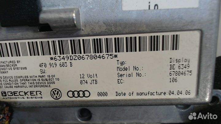 Дисплей компьютера Audi A6 (C6) Allroad, 2006
