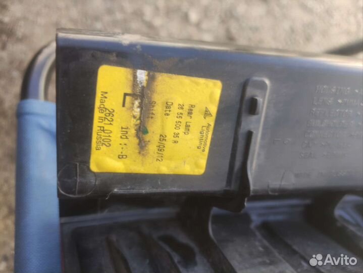Фара задняя левая renault duster