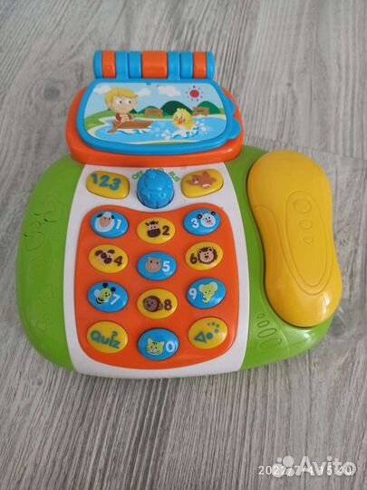 Музыкальная игрушка телефон на руск и англ языках