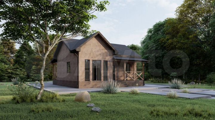 Коттедж 102 м² на участке 10 сот.