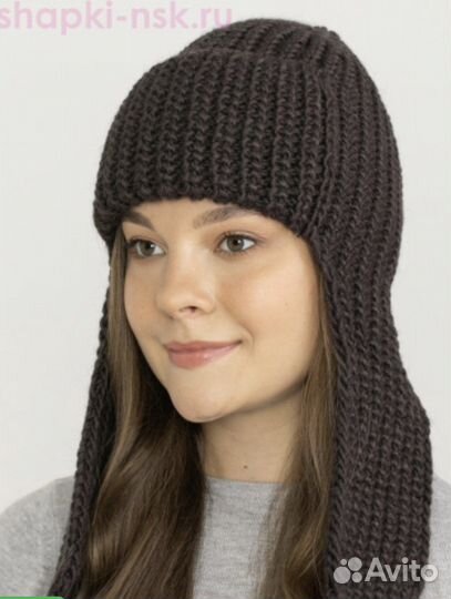 Шапка ушанка зимняя женская