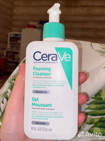 Очищающий гель для лица cerave