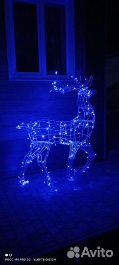 Новогодний олень светящийся