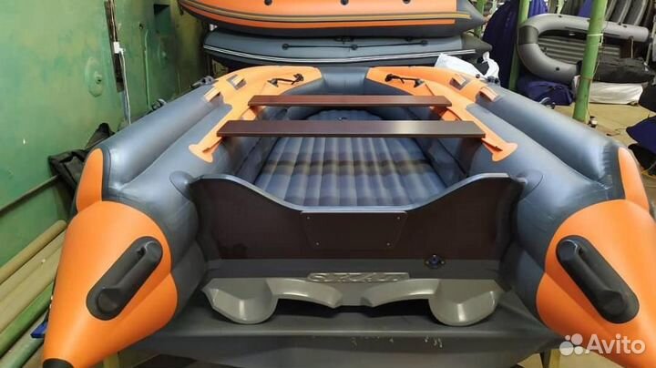 Лодка Skat Тритон 370Fi нд; оранжево-серая