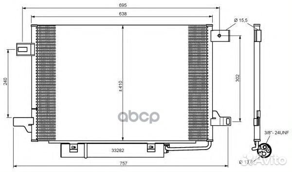 Радиатор кондиционера с осушителем 35758 NRF
