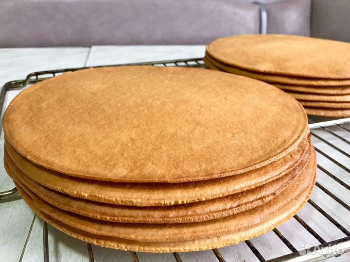 Коржи для торта Медовик и Спартак, медовые коржи