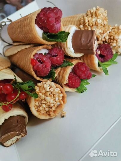 Вафельные трубочки десерты