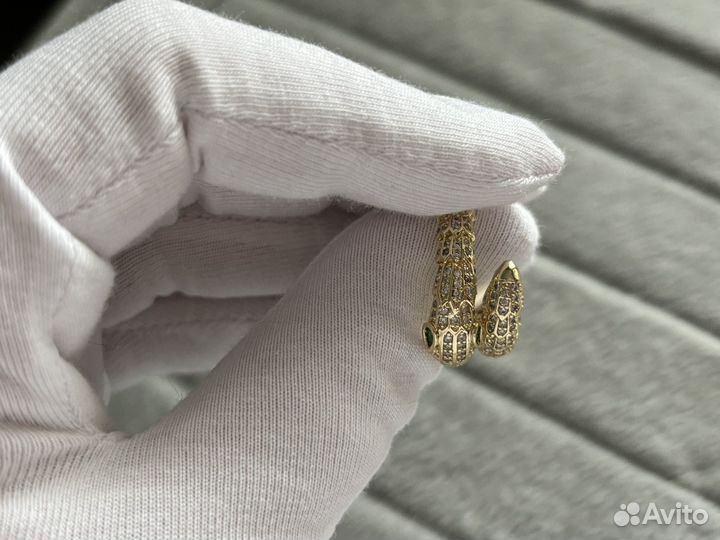 Кольцо bvlgari змея