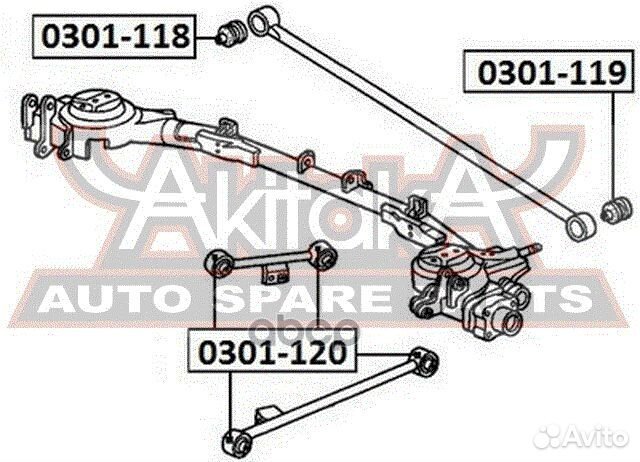 Сайлентблок тяги панара К кузову 0301-119 asva