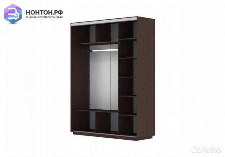 Шкаф-купе Нонтон 3-дверный венге / улица