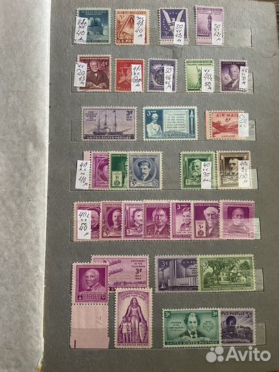 Альбом марок США чистые