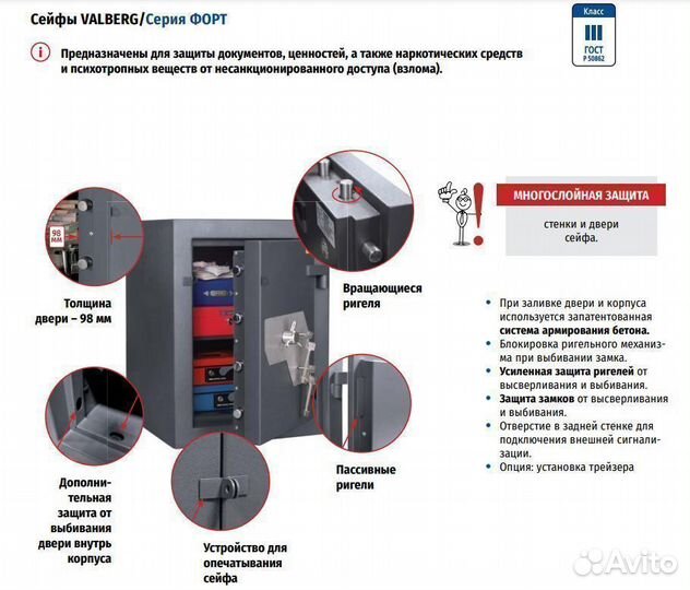 Взломостойкий сейф Valberg форт 1668 EL