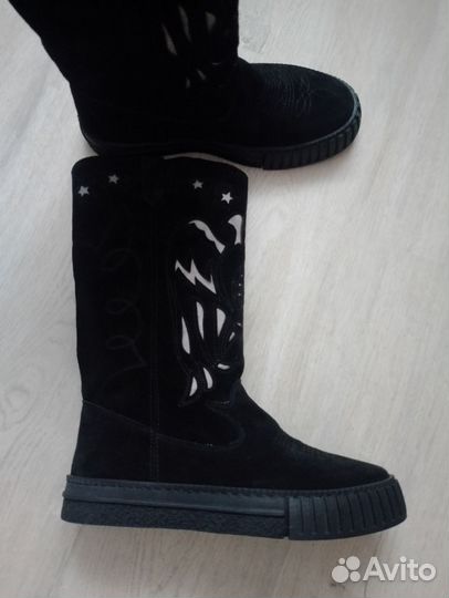 Женские замшевые сапоги 39размер