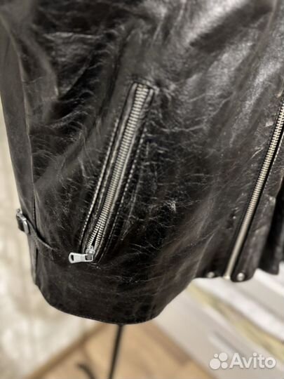 Кожаная куртка мужская 48 50