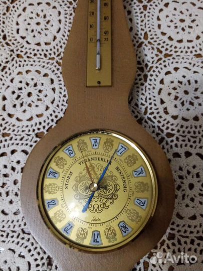 Метеостанция - барометр и термометр Дерево. Герма