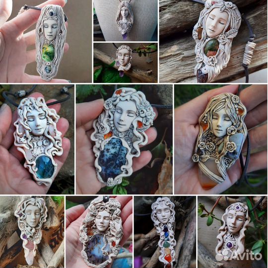 Создаю волшебные кулоны обереги натуральным камнем