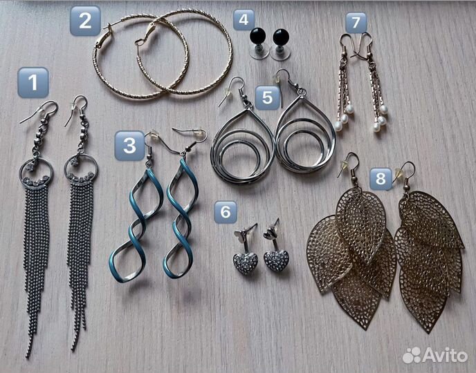 Серьги бижутерия