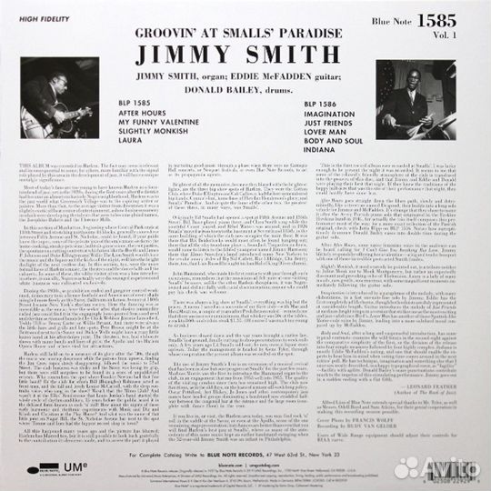 Smith, Jimmy Groovin' AT Smalls Paradise 1LP