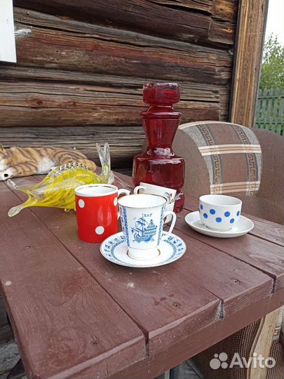 Графин и чашки СССР