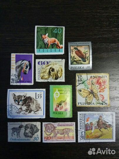 Марки (животные, Куба, Вьетнам, Польша, Чехословак