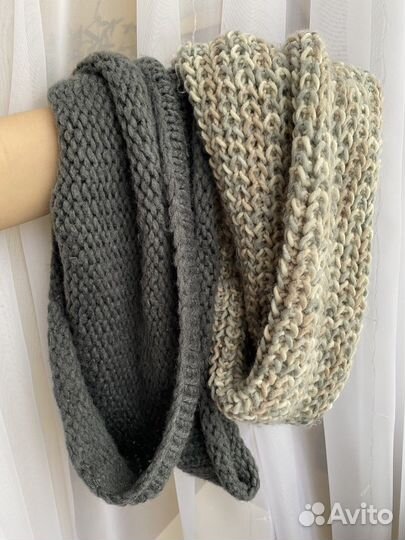 Шапка снуд и варежки новые