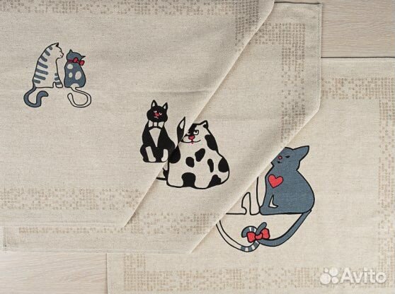 Полотенце кухонное 3шт. лен хлопок Белорусский лен