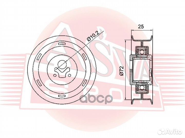 Ролик натяжной vwbp003 asva