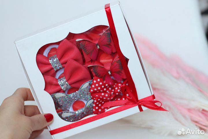 Подарочные набор бантиков (резиночки, заколочки)