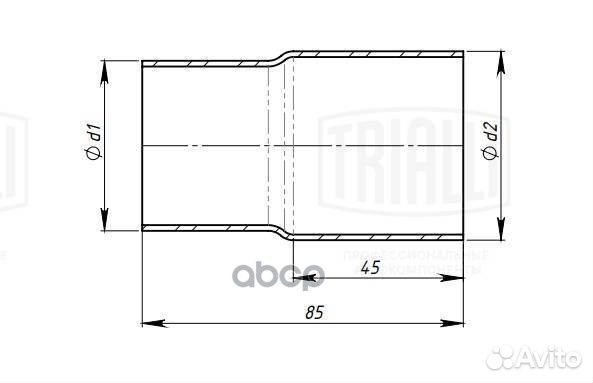 Соединитель труб глушителя 60/65 L85 универсал