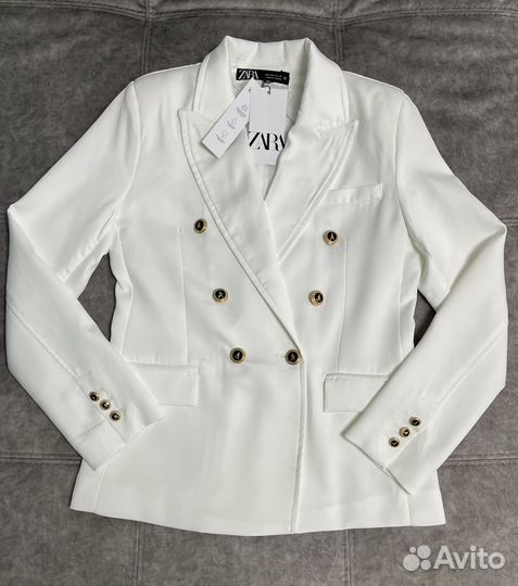 Пиджак Zara M новый белый