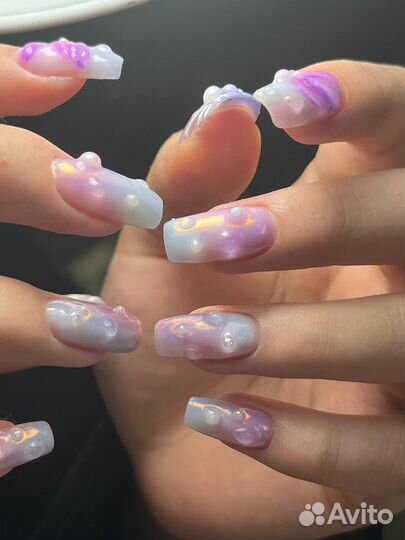 Наращивание ногтей маникюр/ крейзи дизайн