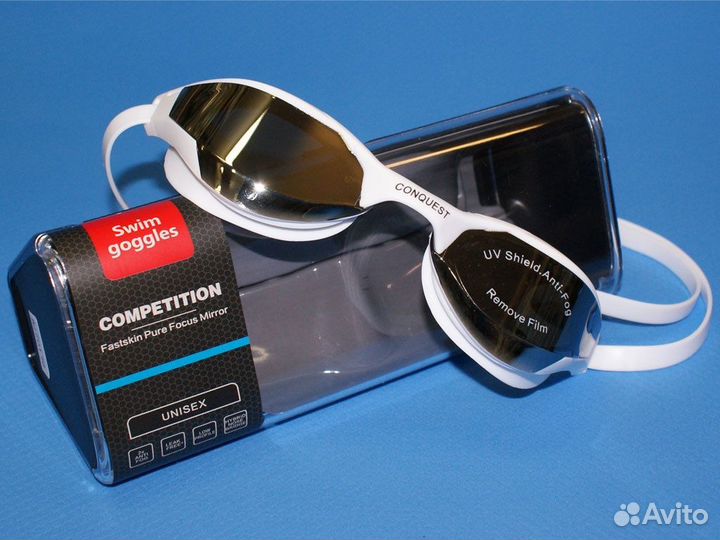 Очки для плавания conquest :BL1027M (Белый)