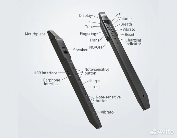 Портативный электронный саксофон Konix DC02 новый