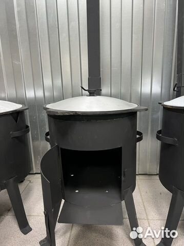 Казан узбекский 10л и печь с трубой и дверцей