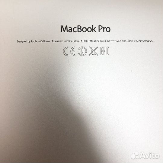 Apple MacBook Pro 15 (A1398) i7 16Gb 256Gb