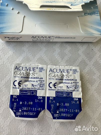 Линзы acuvue oasys -3