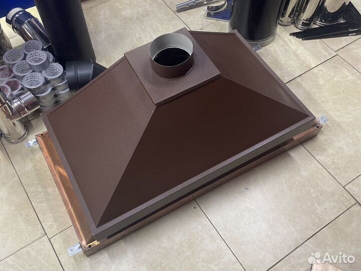 Зонт вытяжной коричневый RAL8017 (матовый)