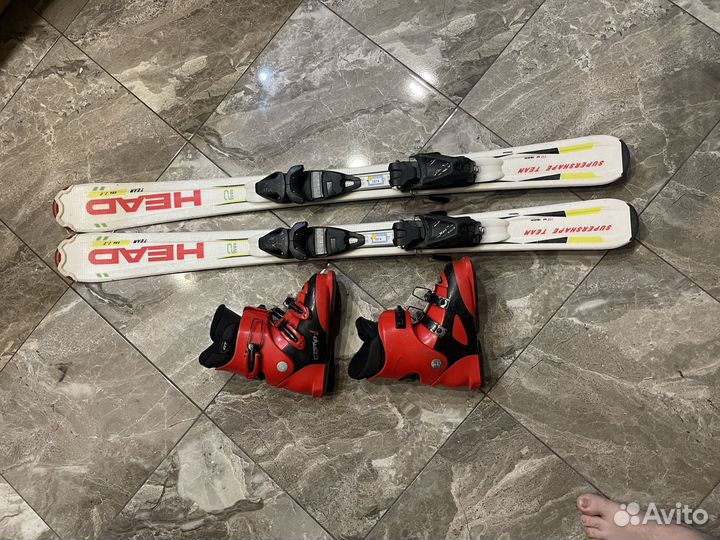 Горные лыжи детские 120 с ботинками