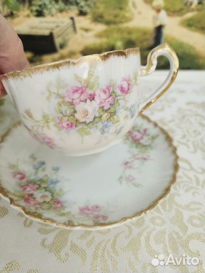 Чайная пара / чашка с блюдцем. Франция