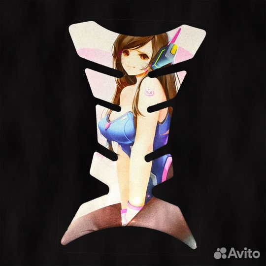 Мото Наклейка с рисунком на Бак мотоцикла девушка