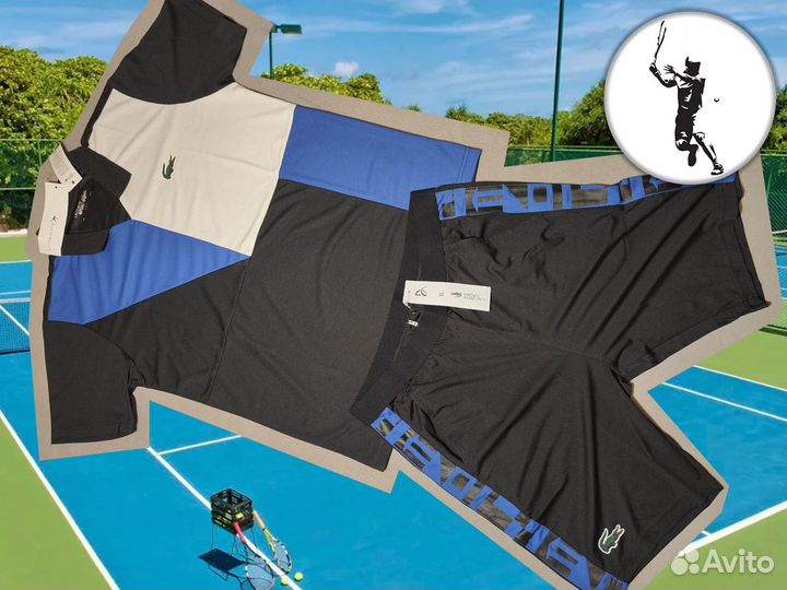 Теннисная форма lacoste (шорты + футболка)