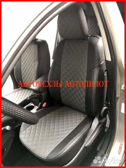 Чехлы Автопилот Kia Sportage 3 из экокожи Ромб