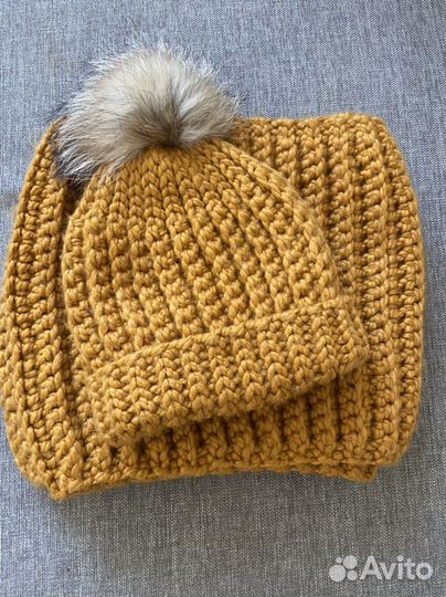 Шапка + снуд зимний