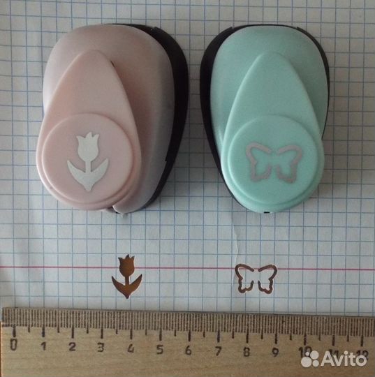 Дырокол фигурный тюльпан, 3D бабочка