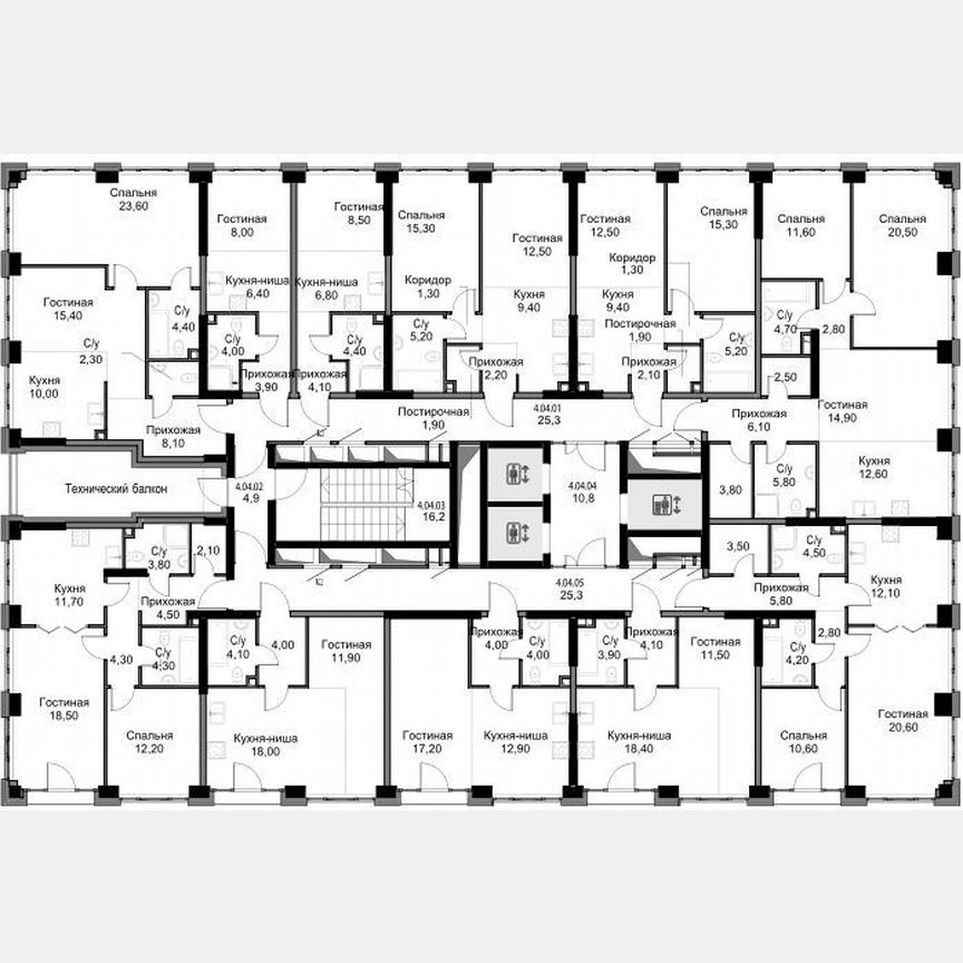 1-к. квартира, 47,8 м², 4/25 эт.