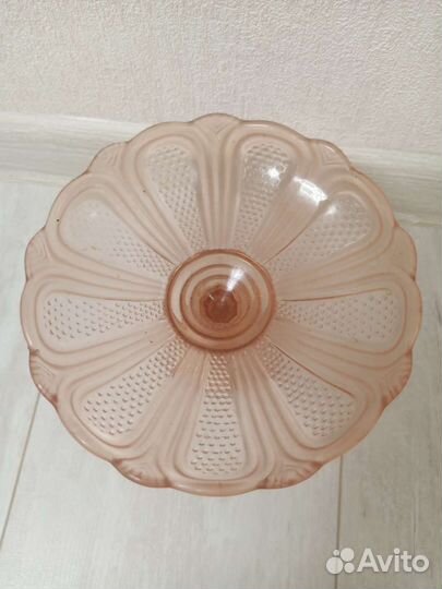 Ваза для фруктов СССР цветное стекло